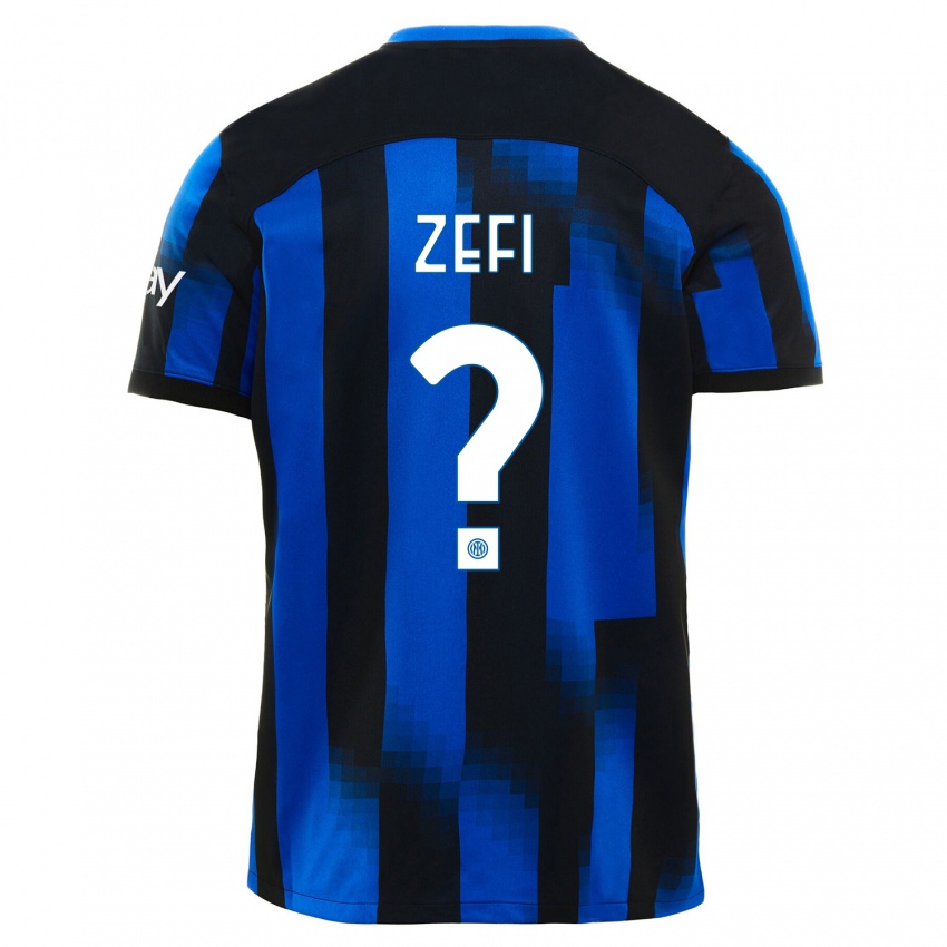 Niño Camiseta Kevin Zefi #0 Azul Negro 1ª Equipación 2023/24 La Camisa México