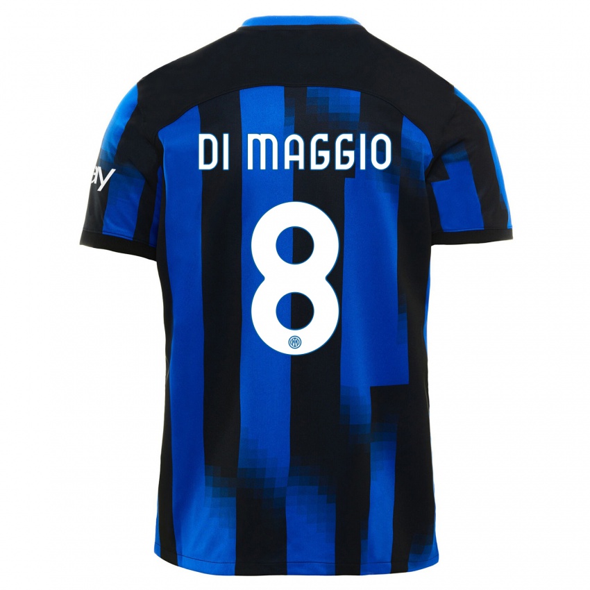 Niño Camiseta Luca Di Maggio #8 Azul Negro 1ª Equipación 2023/24 La Camisa México