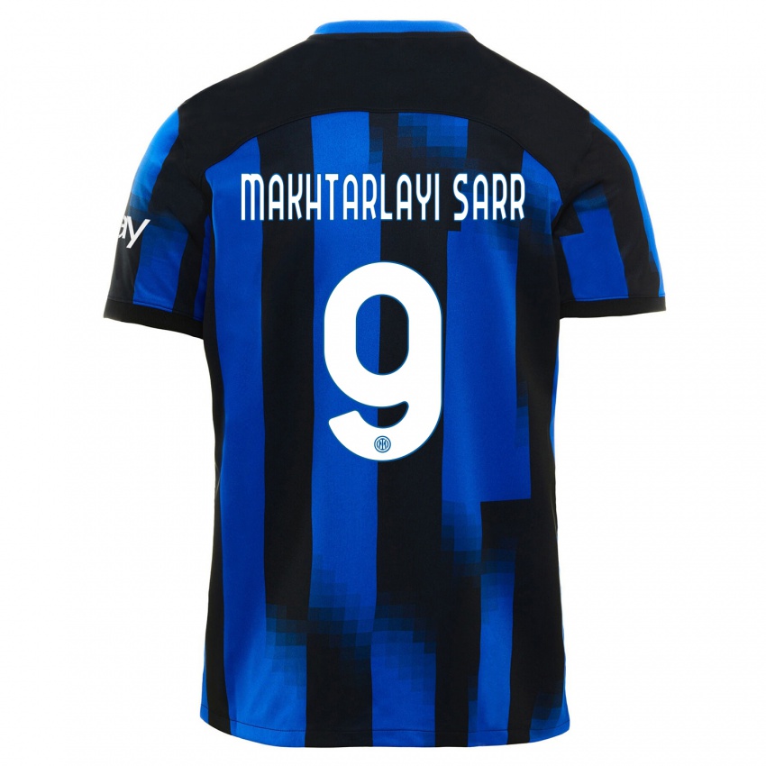 Niño Camiseta Amadou Makhtarlayi Sarr #9 Azul Negro 1ª Equipación 2023/24 La Camisa México