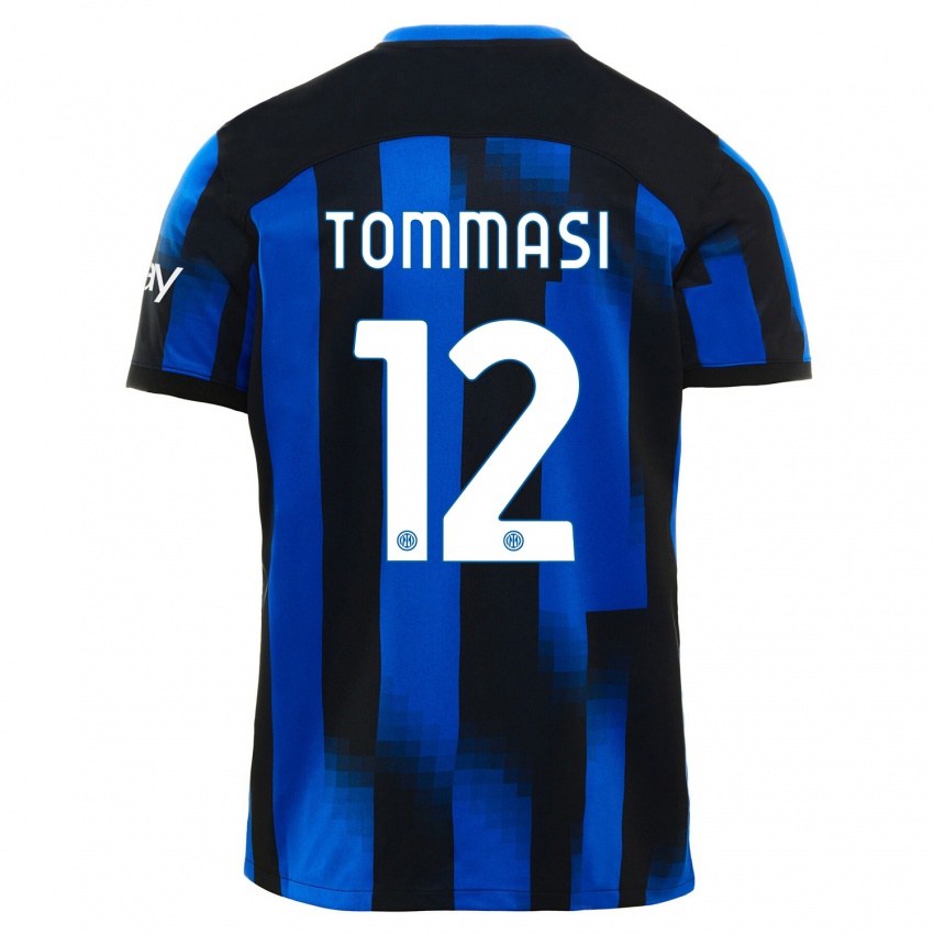 Niño Camiseta Francesco Tommasi #12 Azul Negro 1ª Equipación 2023/24 La Camisa México