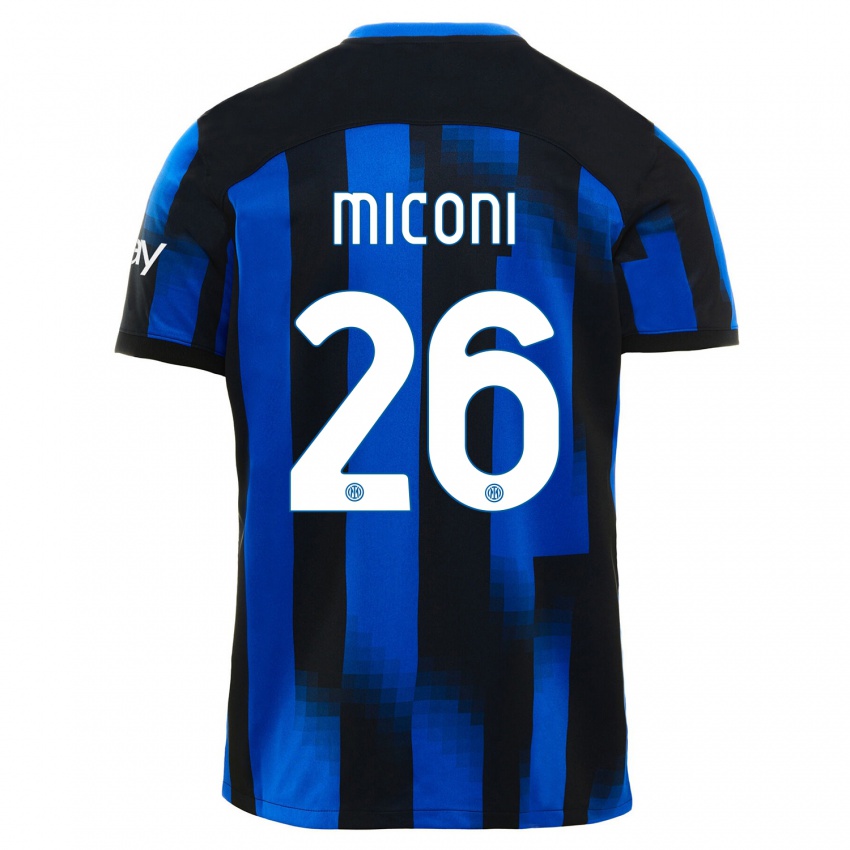 Niño Camiseta Riccardo Miconi #26 Azul Negro 1ª Equipación 2023/24 La Camisa México