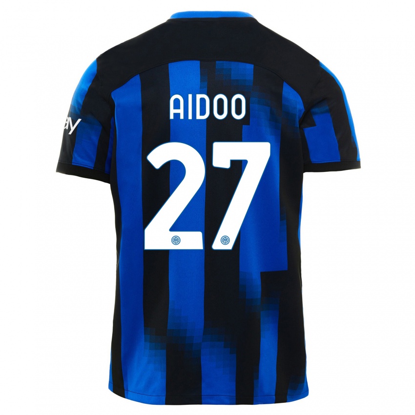 Niño Camiseta Mike Aidoo #27 Azul Negro 1ª Equipación 2023/24 La Camisa México