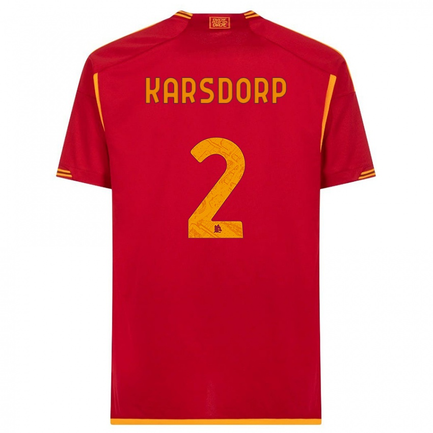 Niño Camiseta Rick Karsdorp #2 Rojo 1ª Equipación 2023/24 La Camisa México