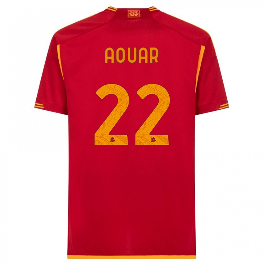 Niño Camiseta Houssem Aouar #22 Rojo 1ª Equipación 2023/24 La Camisa México