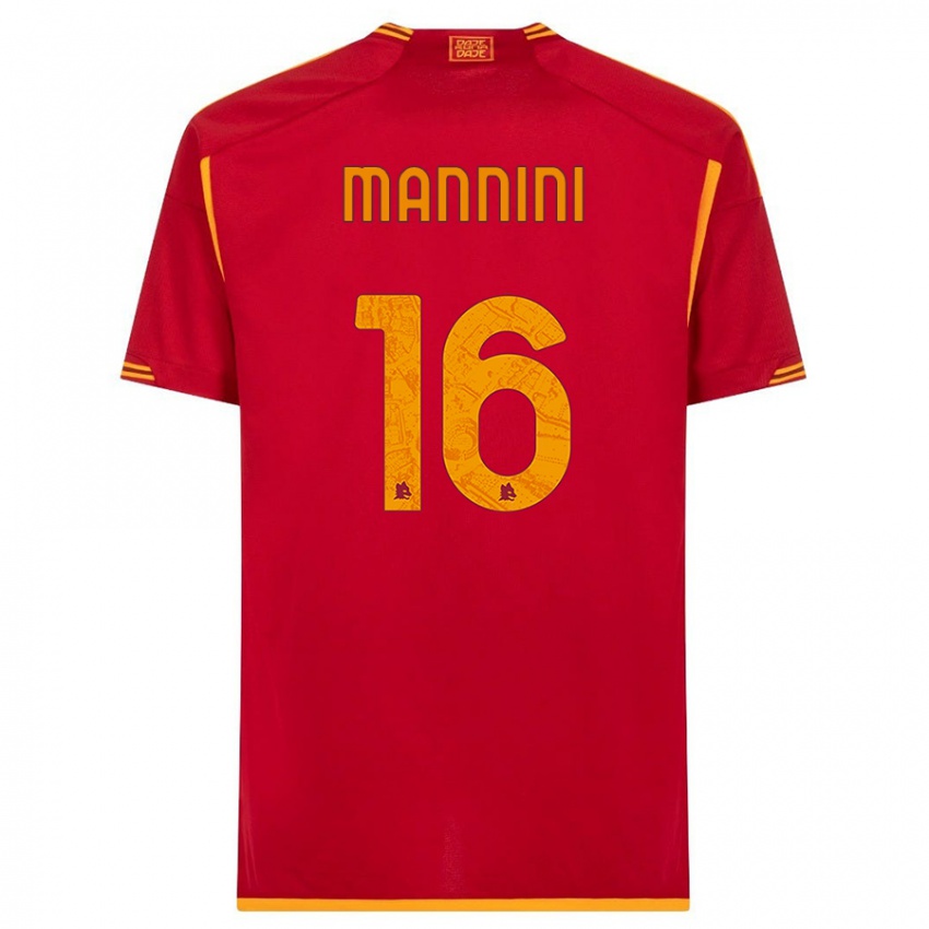 Niño Camiseta Mattia Mannini #16 Rojo 1ª Equipación 2023/24 La Camisa México
