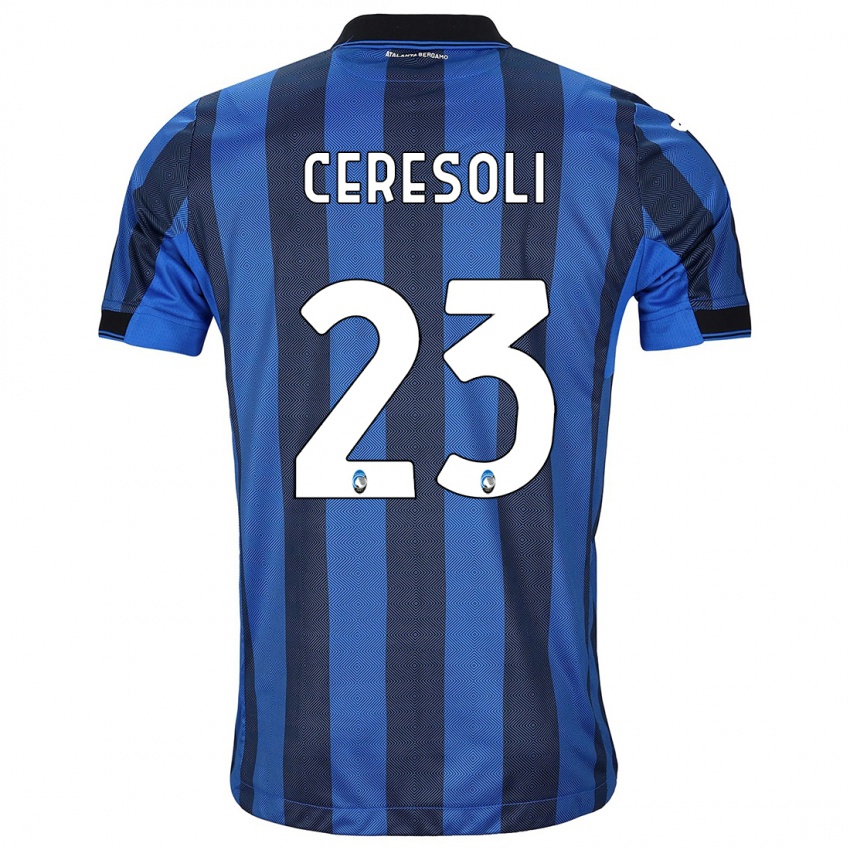 Niño Camiseta Andrea Ceresoli #23 Azul Negro 1ª Equipación 2023/24 La Camisa México