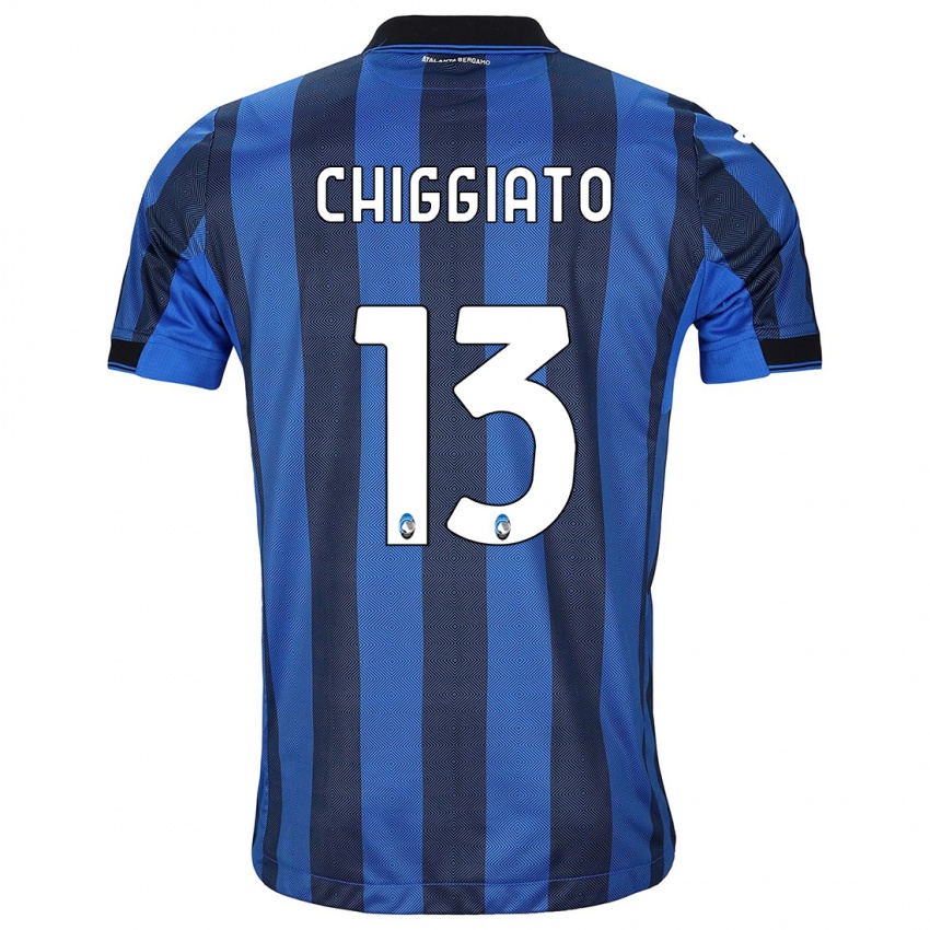 Niño Camiseta Gabriele Chiggiato #13 Azul Negro 1ª Equipación 2023/24 La Camisa México