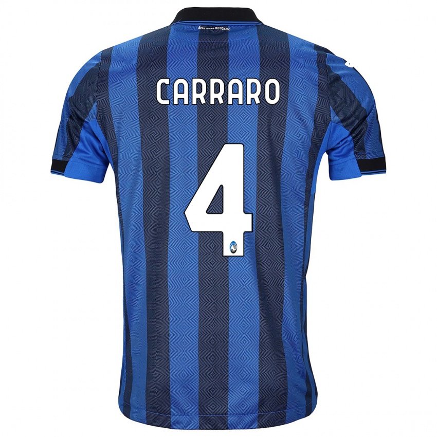 Niño Camiseta Marco Carraro #4 Azul Negro 1ª Equipación 2023/24 La Camisa México