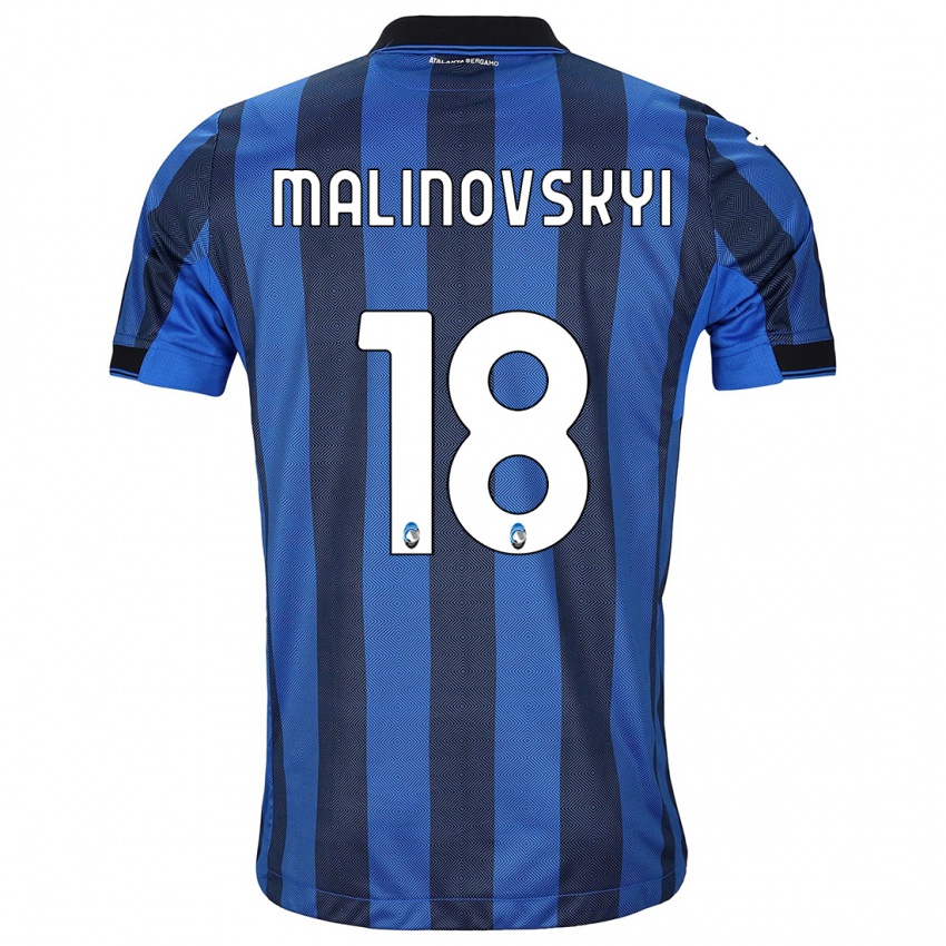 Niño Camiseta Ruslan Malinovskyi #18 Azul Negro 1ª Equipación 2023/24 La Camisa México