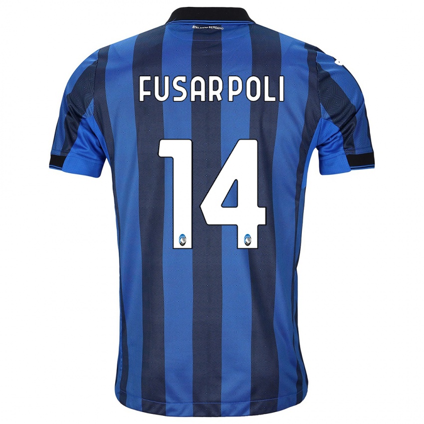 Niño Camiseta Giulia Fusar Poli #14 Azul Negro 1ª Equipación 2023/24 La Camisa México