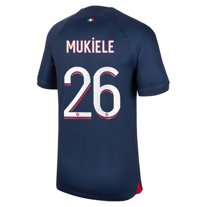 Niño Camiseta Nordi Mukiele #26 Azul Rojo 1ª Equipación 2023/24 La Camisa México