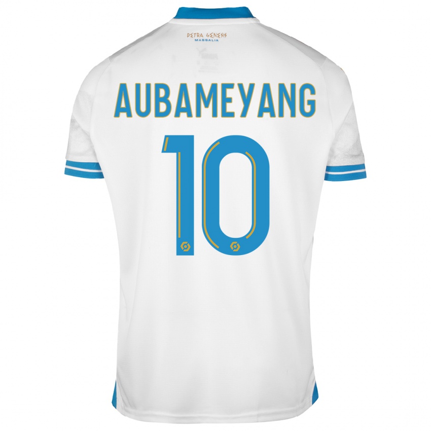 Niño Camiseta Pierre-Emerick Aubameyang #10 Blanco 1ª Equipación 2023/24 La Camisa México