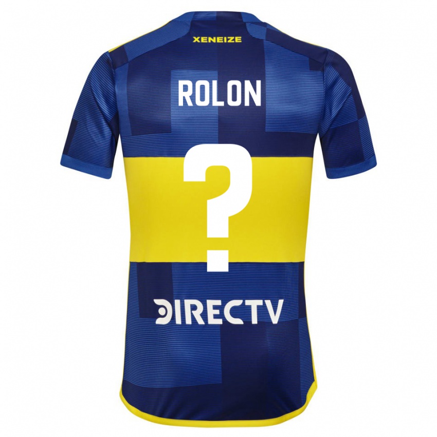 Niño Camiseta Esteban Rolon #0 Azul Oscuro Amarillo 1ª Equipación 2023/24 La Camisa México