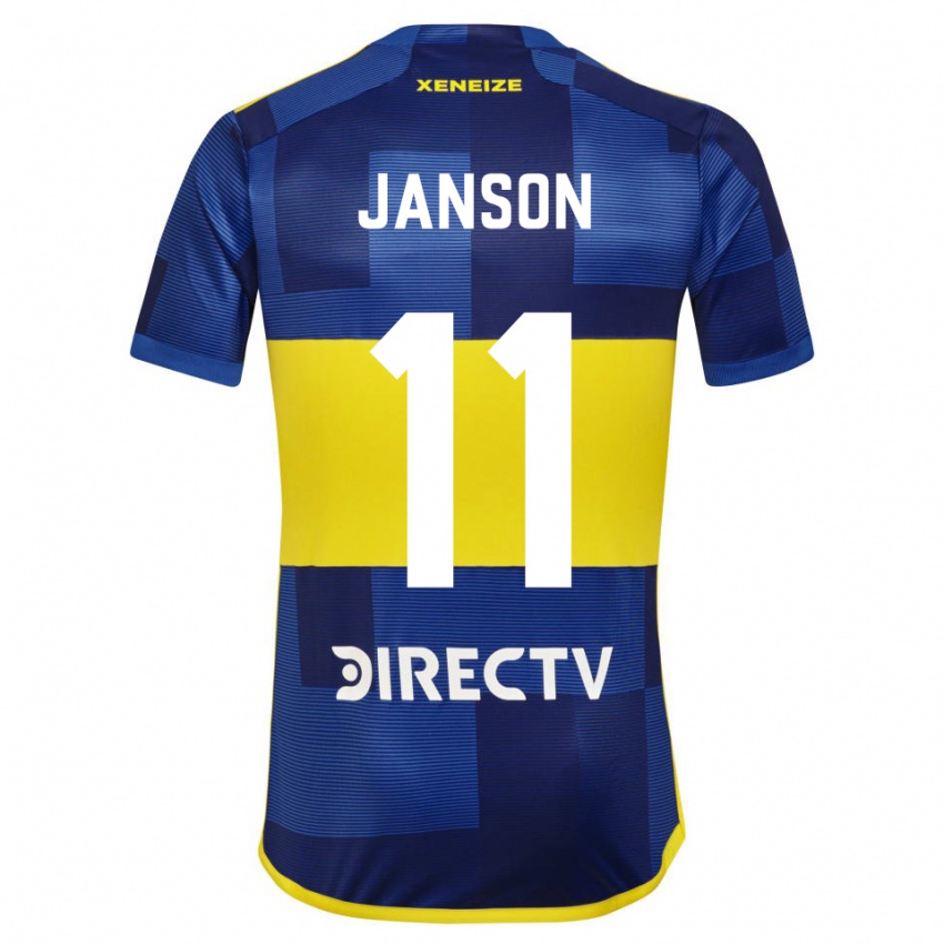 Niño Camiseta Lucas Janson #11 Azul Oscuro Amarillo 1ª Equipación 2023/24 La Camisa México