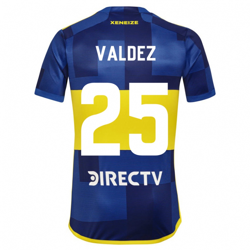 Niño Camiseta Bruno Valdez #25 Azul Oscuro Amarillo 1ª Equipación 2023/24 La Camisa México