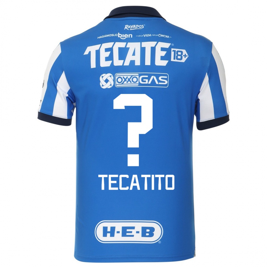 Niño Camiseta Tecatito #0 Azul Blanco 1ª Equipación 2023/24 La Camisa México