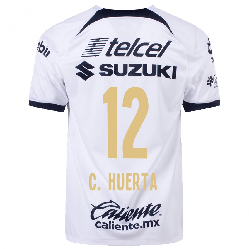 Niño Camiseta César Huerta #12 Blanco 1ª Equipación 2023/24 La Camisa México