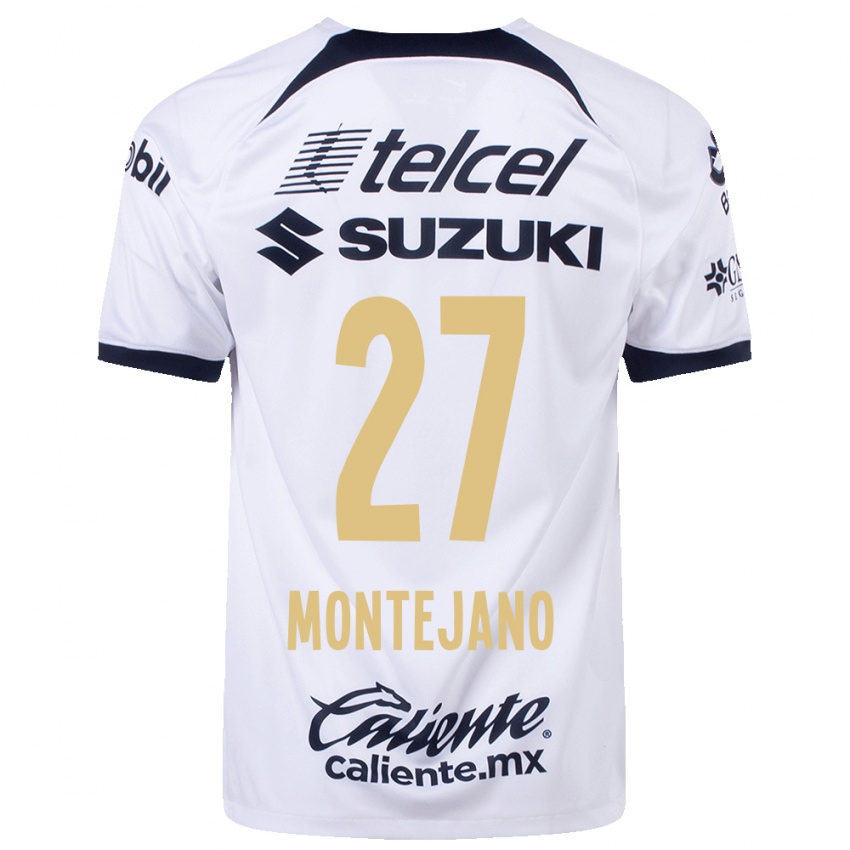 Niño Camiseta Emanuel Montejano #27 Blanco 1ª Equipación 2023/24 La Camisa México