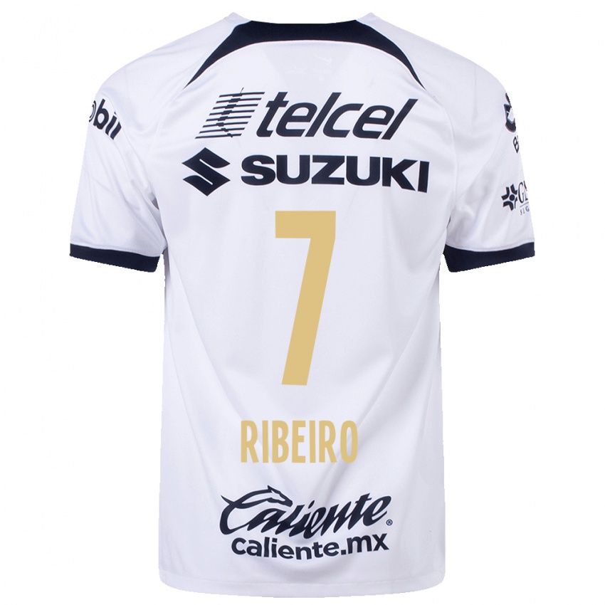 Niño Camiseta Stephanie Ribeiro #7 Blanco 1ª Equipación 2023/24 La Camisa México