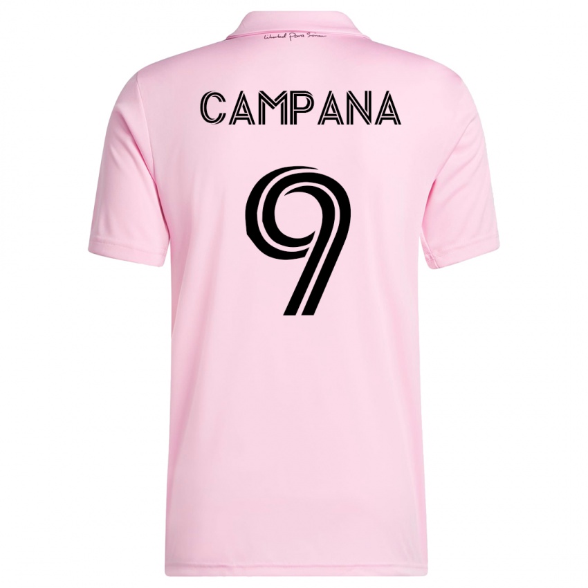 Niño Camiseta Leonardo Campana #9 Rosa 1ª Equipación 2023/24 La Camisa México