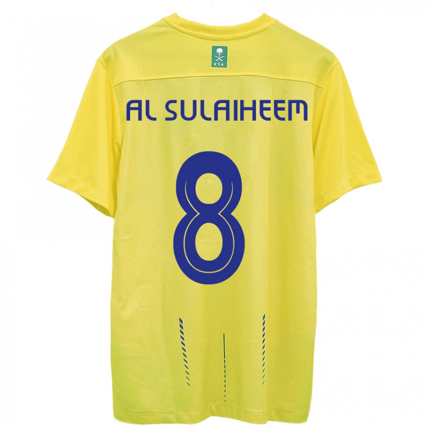 Niño Camiseta Abdulmajeed Al-Sulaiheem #8 Amarillo 1ª Equipación 2023/24 La Camisa México