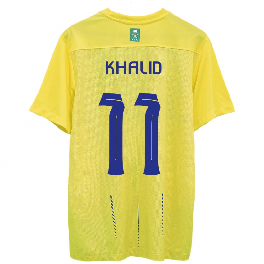 Niño Camiseta Khalid Al-Ghannam #11 Amarillo 1ª Equipación 2023/24 La Camisa México