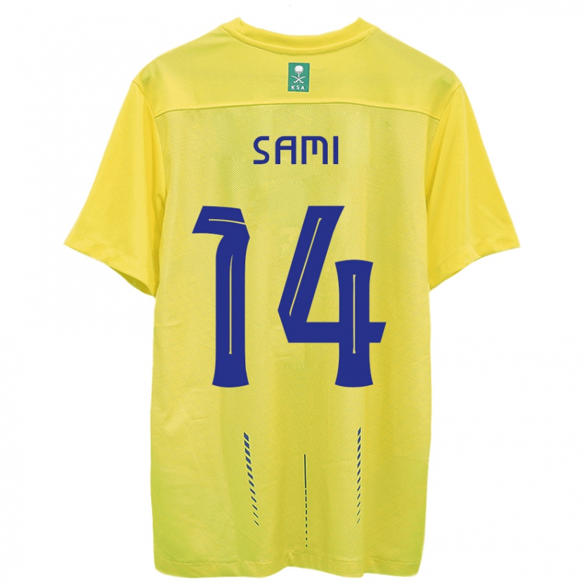 Niño Camiseta Sami Al-Najei #14 Amarillo 1ª Equipación 2023/24 La Camisa México
