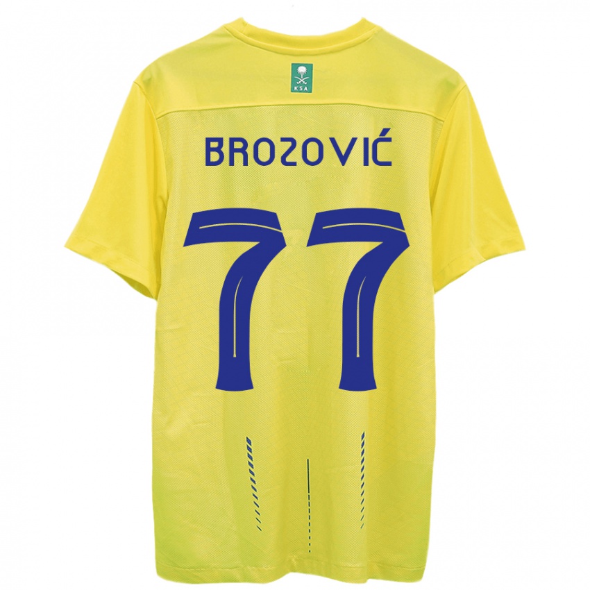 Niño Camiseta Marcelo Brozovic #77 Amarillo 1ª Equipación 2023/24 La Camisa México