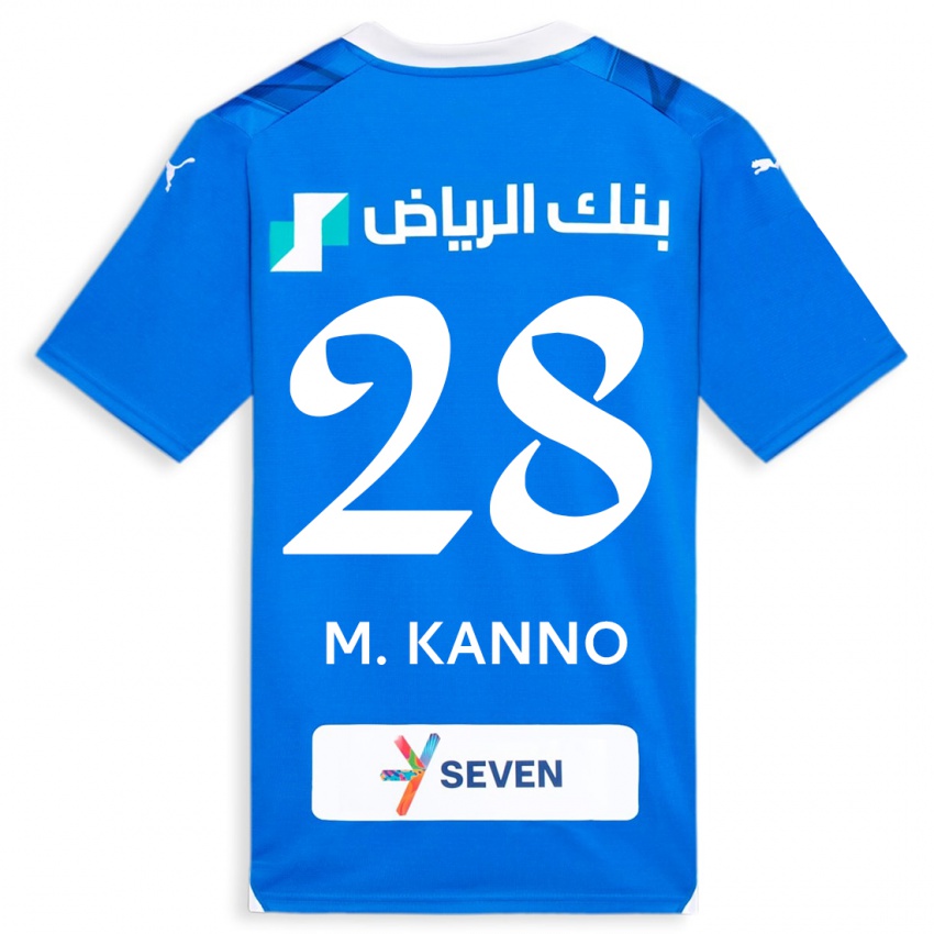 Niño Camiseta Mohamed Kanno #28 Azul 1ª Equipación 2023/24 La Camisa México