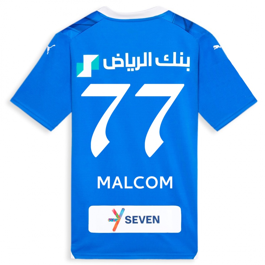 Niño Camiseta Malcom #77 Azul 1ª Equipación 2023/24 La Camisa México