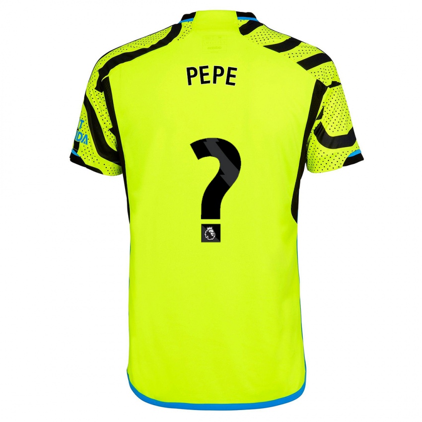 Niño Camiseta Nicolas Pepe #0 Amarillo 2ª Equipación 2023/24 La Camisa México