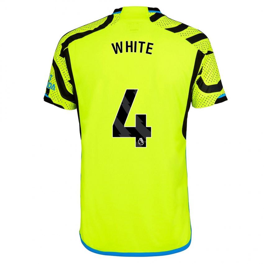 Niño Camiseta Ben White #4 Amarillo 2ª Equipación 2023/24 La Camisa México