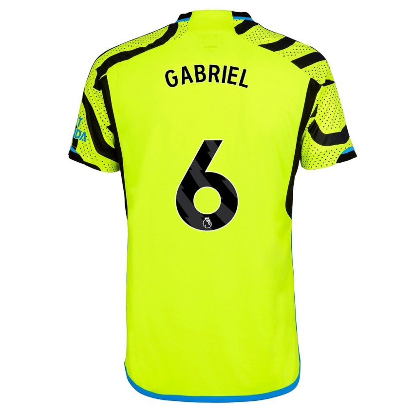 Niño Camiseta Gabriel Magalhaes #6 Amarillo 2ª Equipación 2023/24 La Camisa México