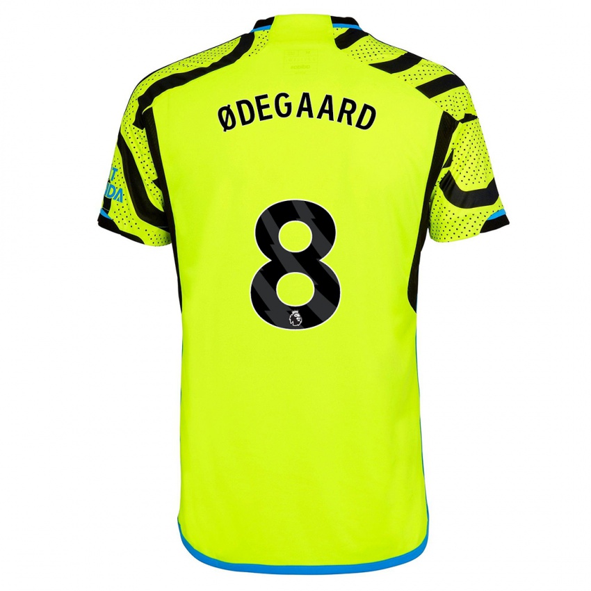 Niño Camiseta Martin Odegaard #8 Amarillo 2ª Equipación 2023/24 La Camisa México