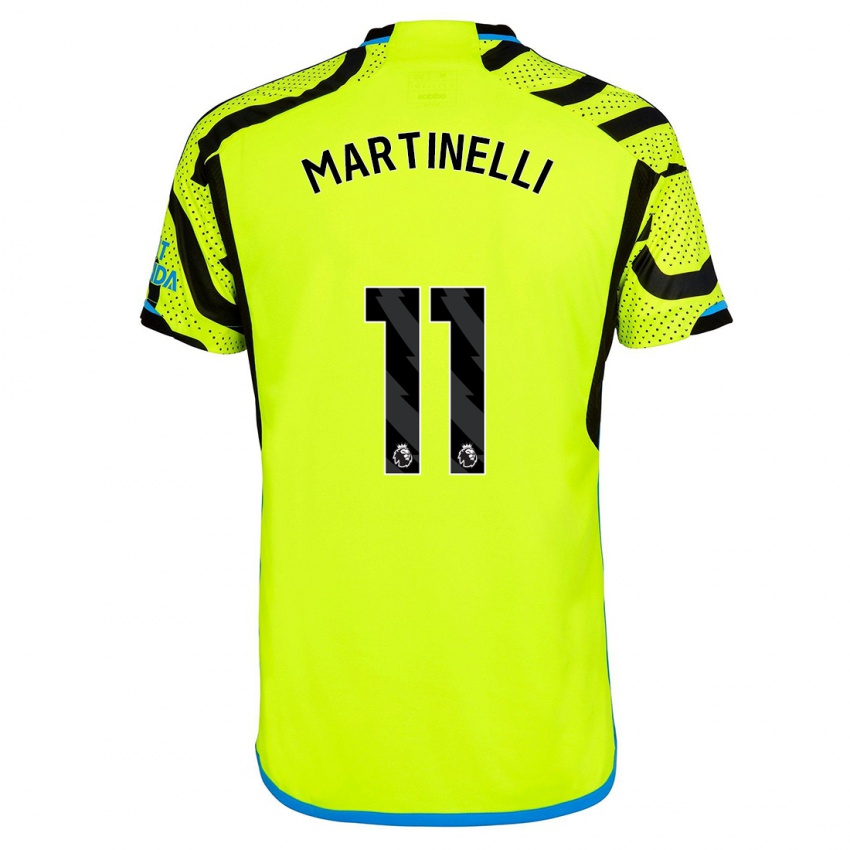 Niño Camiseta Gabriel Martinelli #11 Amarillo 2ª Equipación 2023/24 La Camisa México