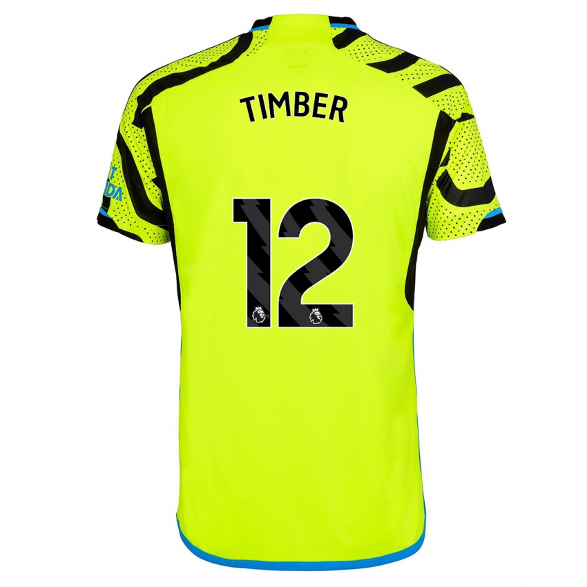 Niño Camiseta Jurrien Timber #12 Amarillo 2ª Equipación 2023/24 La Camisa México