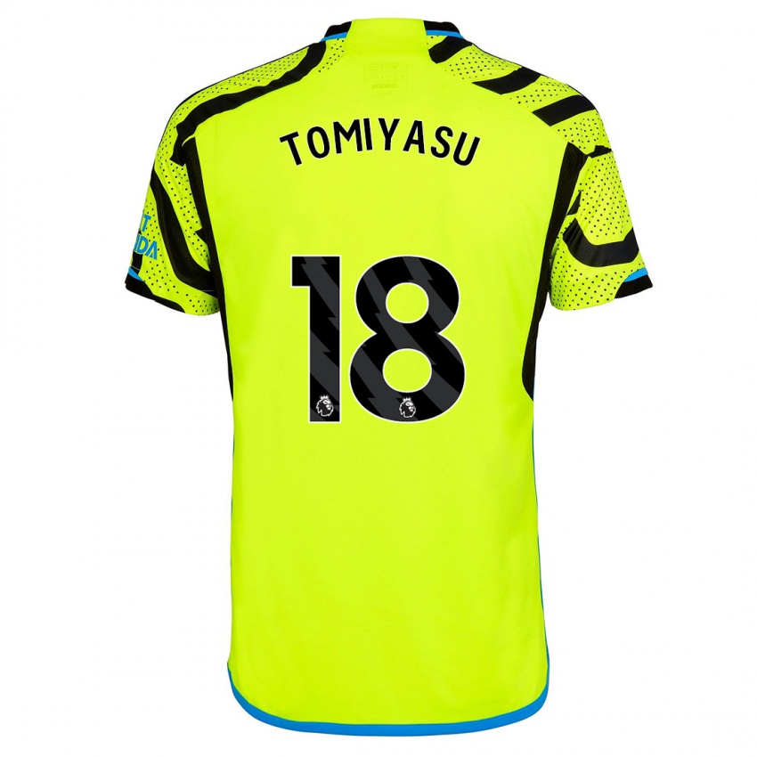 Niño Camiseta Takehiro Tomiyasu #18 Amarillo 2ª Equipación 2023/24 La Camisa México