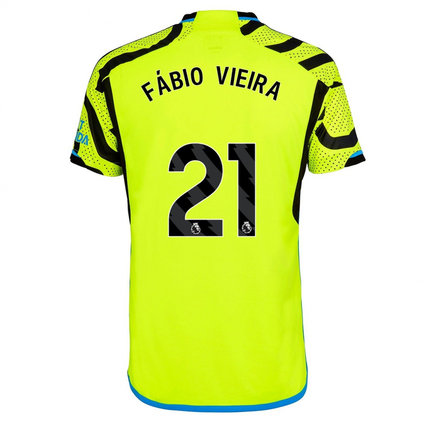 Niño Camiseta Fabio Vieira #21 Amarillo 2ª Equipación 2023/24 La Camisa México