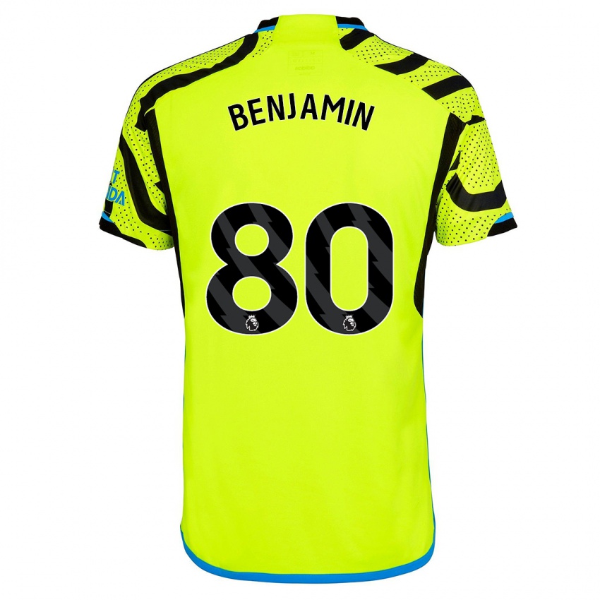 Niño Camiseta Omari Benjamin #80 Amarillo 2ª Equipación 2023/24 La Camisa México