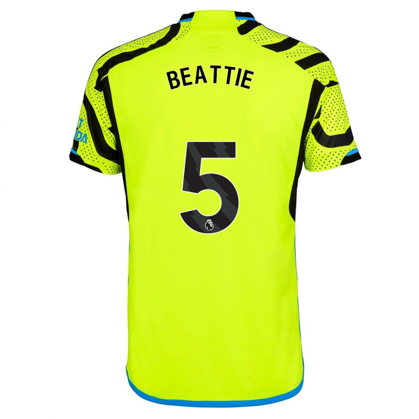 Niño Camiseta Jen Beattie #5 Amarillo 2ª Equipación 2023/24 La Camisa México