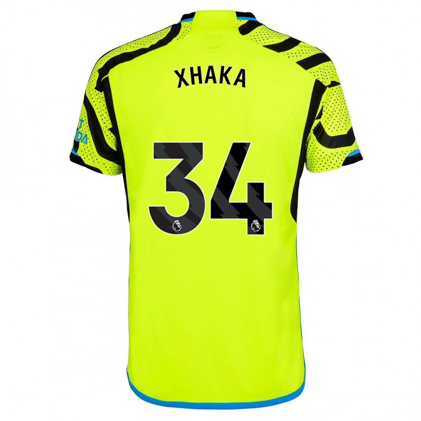 Niño Camiseta Granit Xhaka #34 Amarillo 2ª Equipación 2023/24 La Camisa México