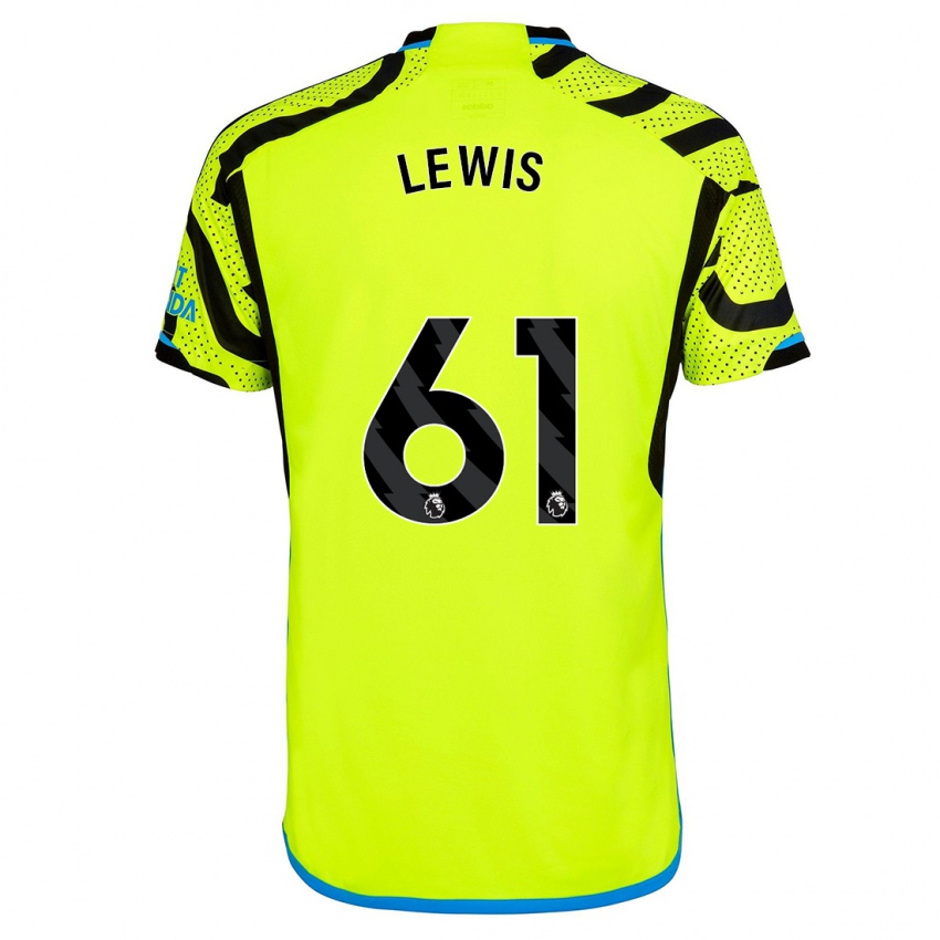 Niño Camiseta George Lewis #61 Amarillo 2ª Equipación 2023/24 La Camisa México