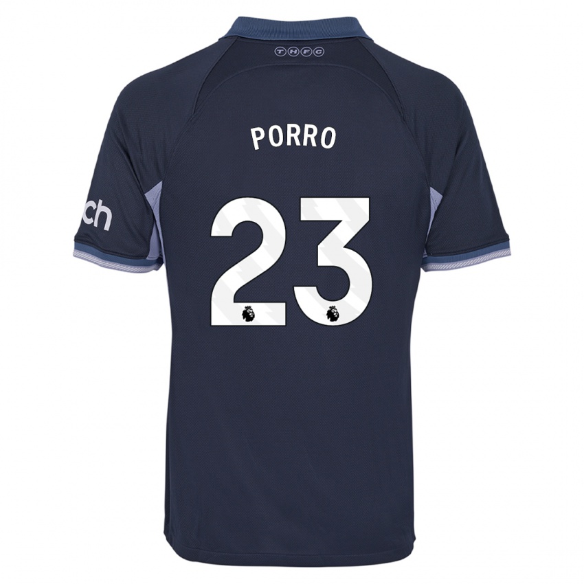 Niño Camiseta Pedro Porro #23 Azul Oscuro 2ª Equipación 2023/24 La Camisa México