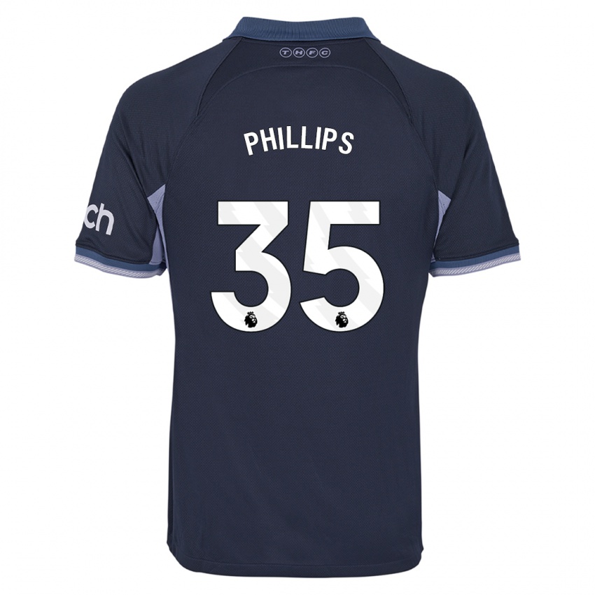 Niño Camiseta Ashley Phillips #35 Azul Oscuro 2ª Equipación 2023/24 La Camisa México