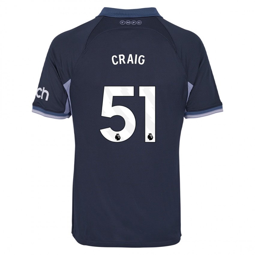 Niño Camiseta Matthew Craig #51 Azul Oscuro 2ª Equipación 2023/24 La Camisa México