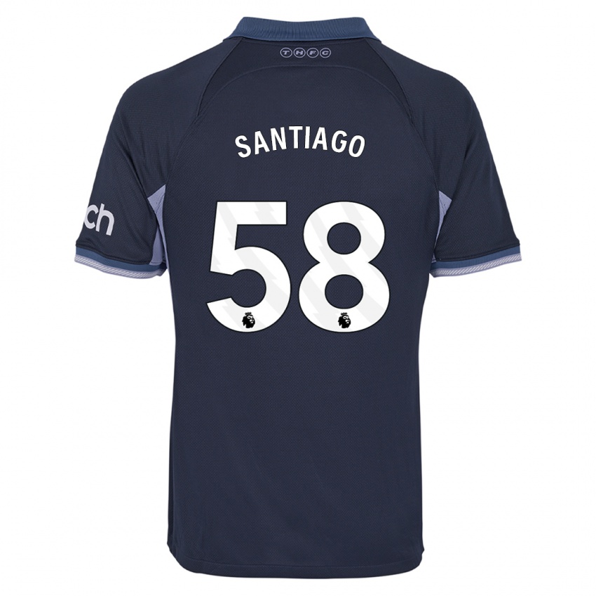 Niño Camiseta Yago Santiago #58 Azul Oscuro 2ª Equipación 2023/24 La Camisa México