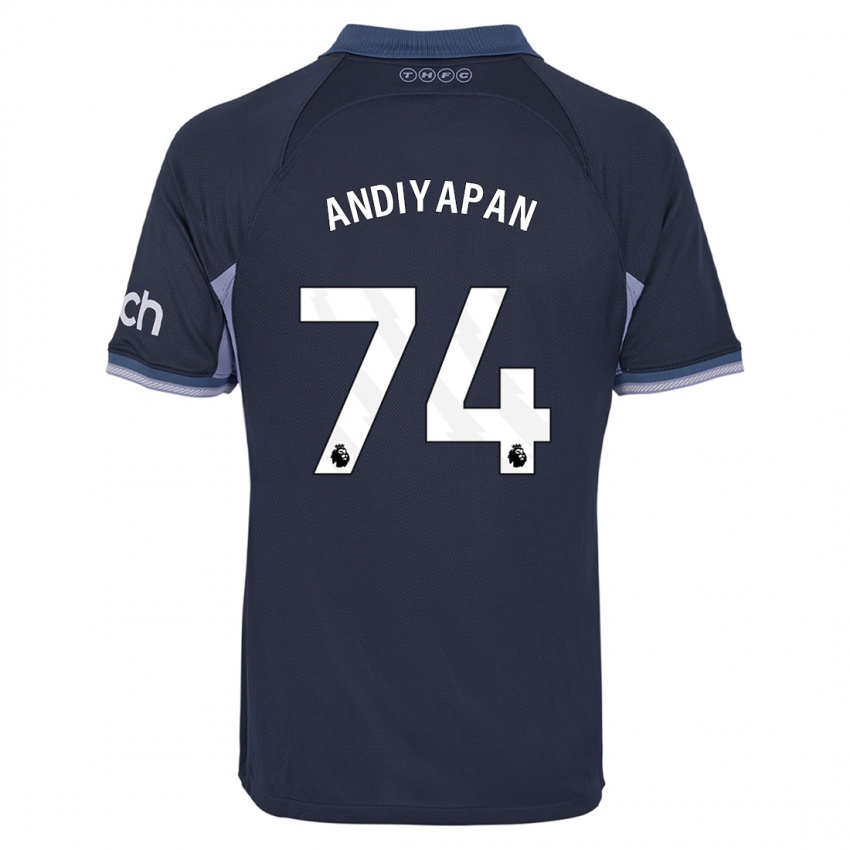 Niño Camiseta William Andiyapan #74 Azul Oscuro 2ª Equipación 2023/24 La Camisa México