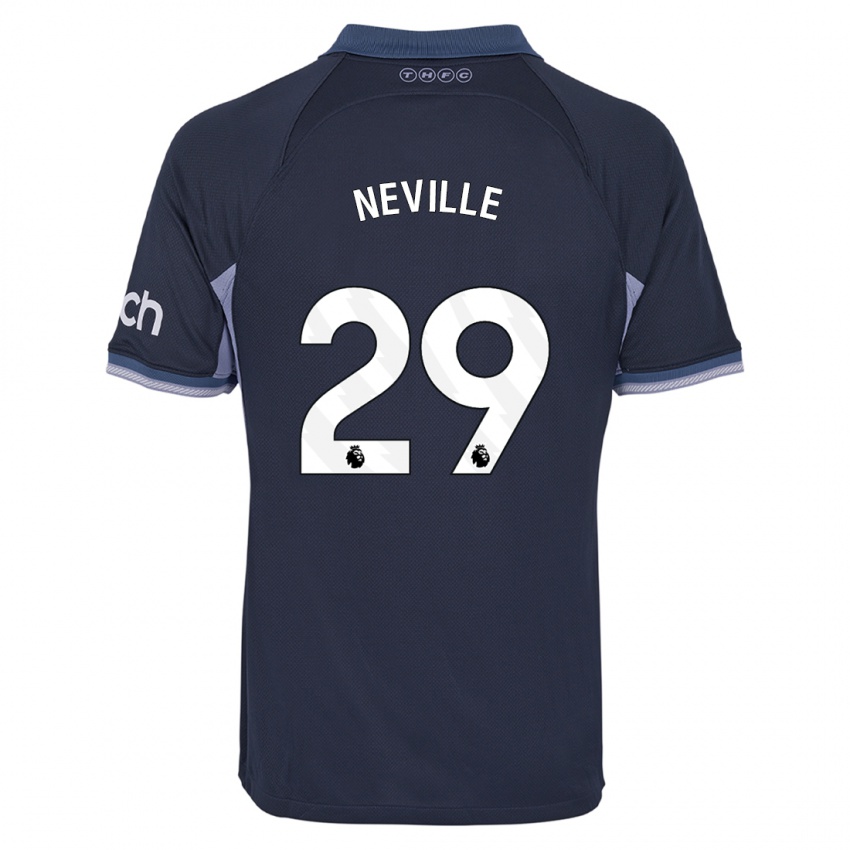 Niño Camiseta Ashleigh Neville #29 Azul Oscuro 2ª Equipación 2023/24 La Camisa México