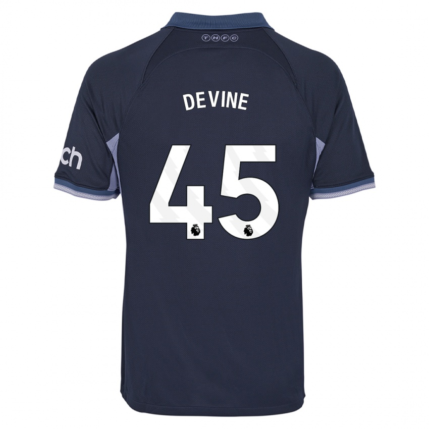 Niño Camiseta Alfie Devine #45 Azul Oscuro 2ª Equipación 2023/24 La Camisa México