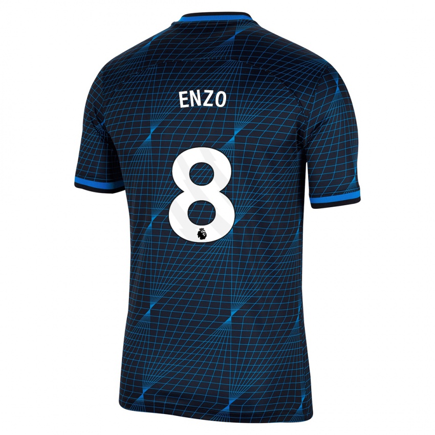 Niño Camiseta Enzo Fernández #8 Azul Oscuro 2ª Equipación 2023/24 La Camisa México